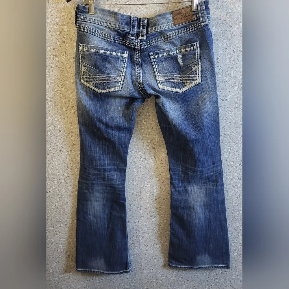 BKE, Women's Sabrina Flare Leg Denim, Distressed,‎ Stretch, Size 30R
